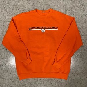 University of Illinois Sweatshirt Orange Size L